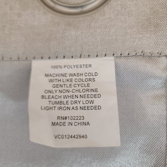 Two 82 x 35 Gray Shimmery Panel Grommet Curtains - Picture 4 of 9